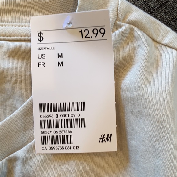 H&M Shirts Hm Mens Long Fit Tshirt Size M Poshmark